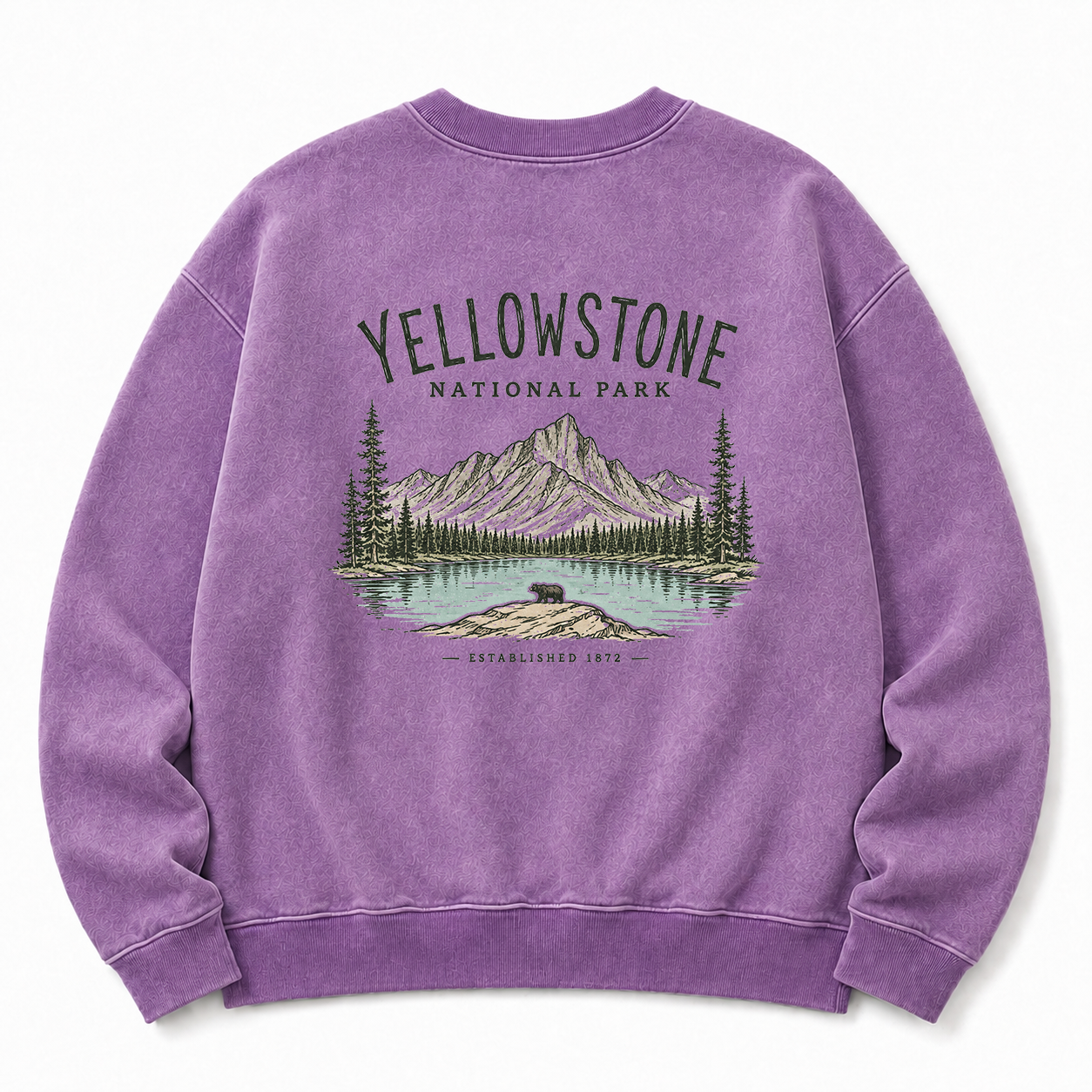 Yellowstone National Park Washed Graphic Sweatshirt