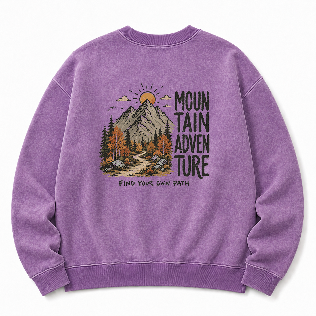 Find Your Own Path Washed Grafik-Sweatshirt