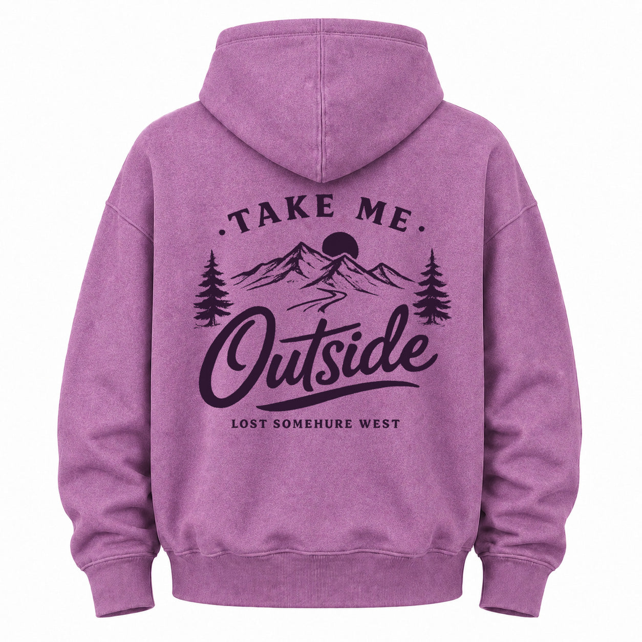 Take Me Outside Graphic Washed Hoodie