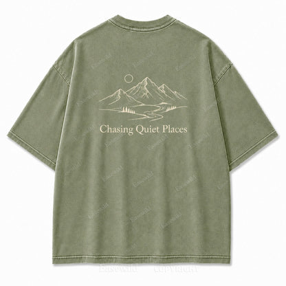 For Those Chasing Quiet Places Minimalist Mountain Tee