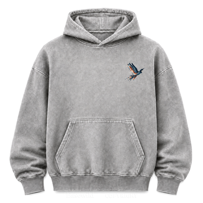 Pixel to Peaks Washed Graphic Hoodie