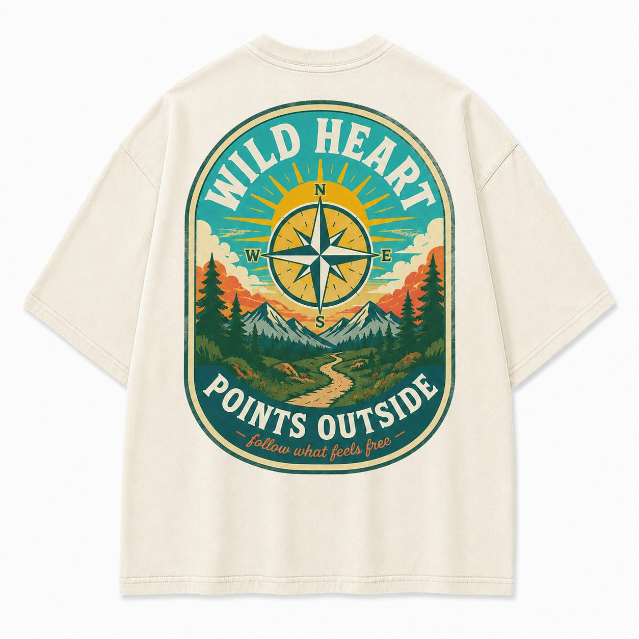 Wild Heart Points Outside Washed T-Shirt