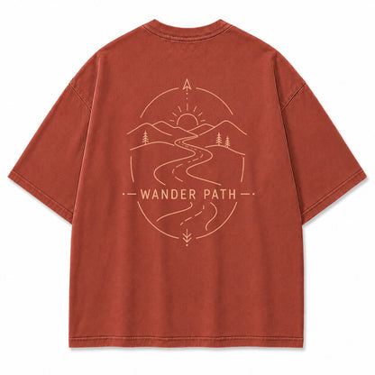 Wander Path Minimal Graphic T-Shirt