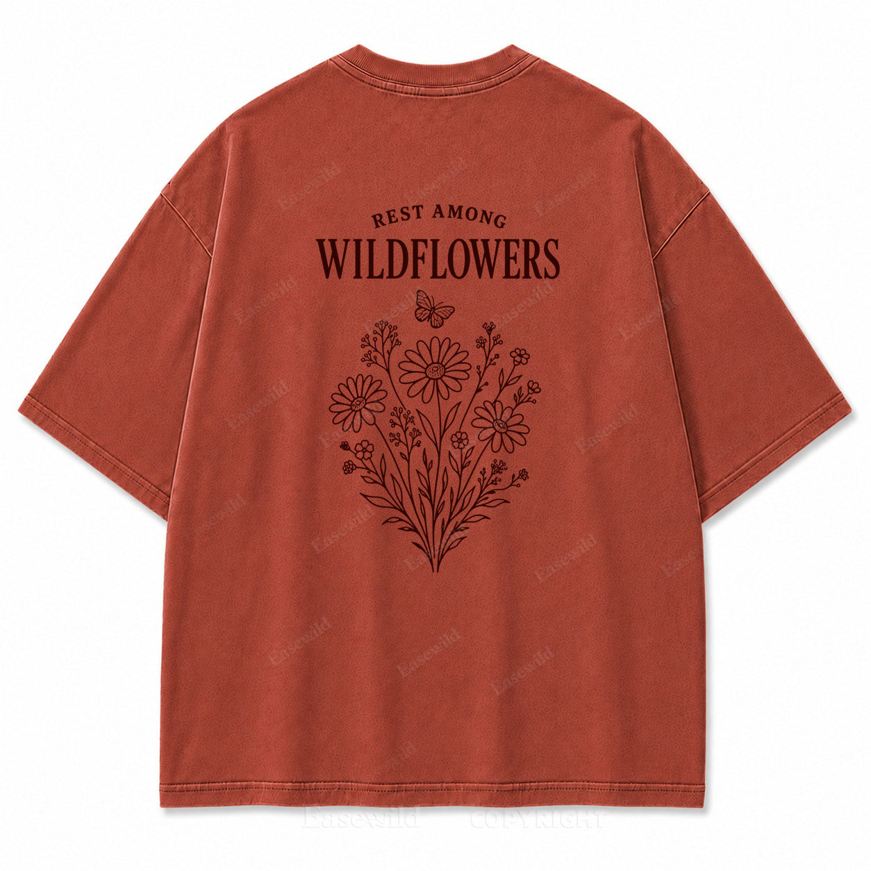 Rest Among Wildflowers Graphic Back Print Tee