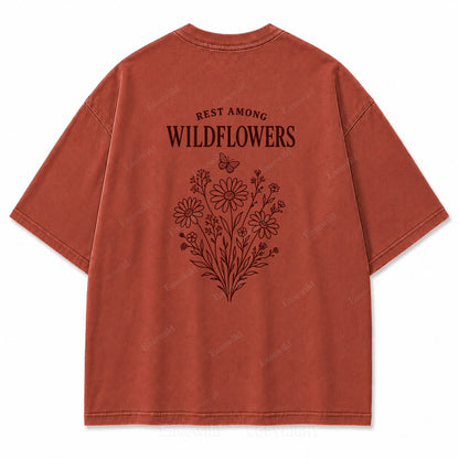 Rest Among Wildflowers Graphic Back Print Tee