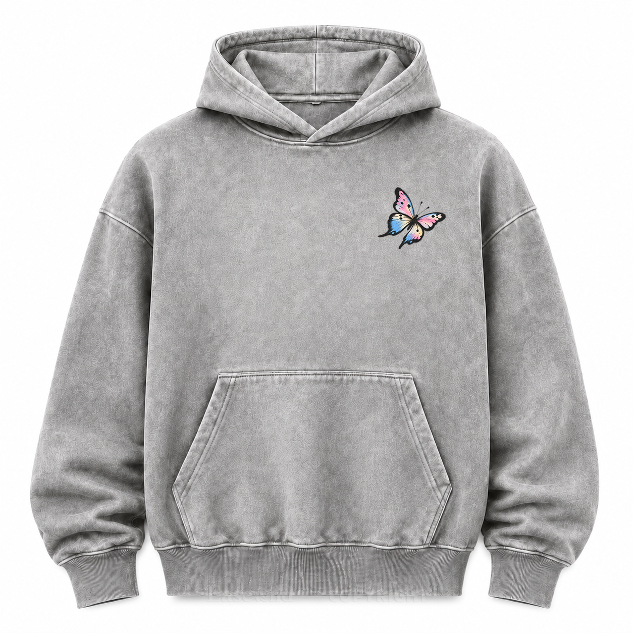 Becoming Slowly Butterfly Washed Graphic Hoodie