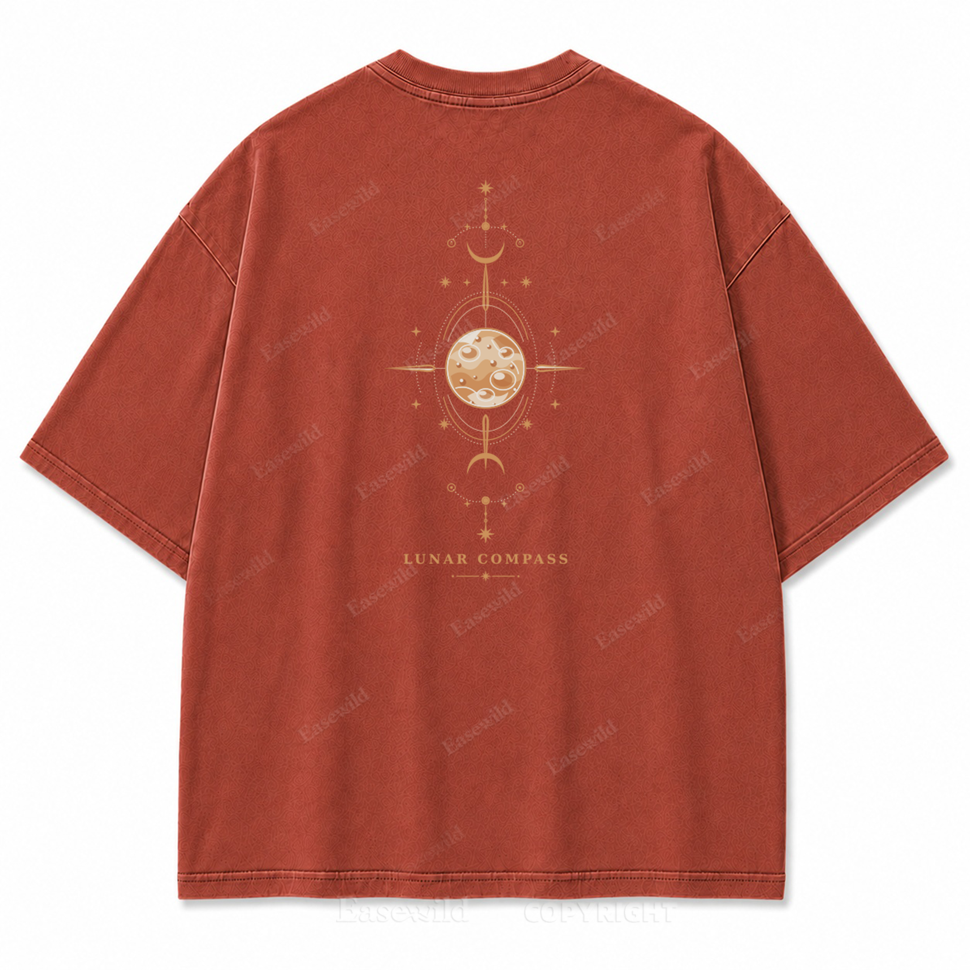 Lunar Compass Washed Back Print Tee