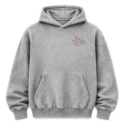 Ocean Breeze Wave Washed Graphic Hoodie