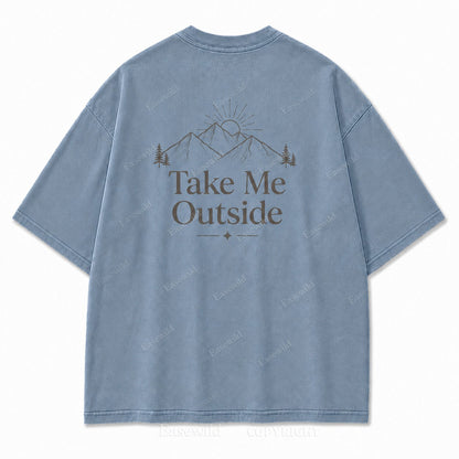 Take Me Outside Minimalist Mountain Tee