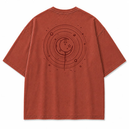Celestial Moon Orbit Graphic T-Shirt