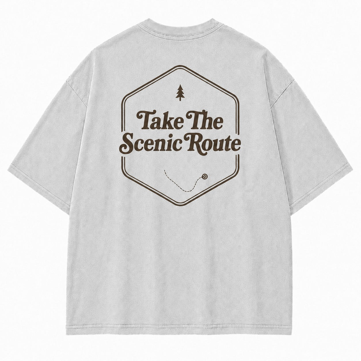 Take The Scenic Route Tee – Minimalist Adventure Graphic