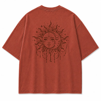 Sun Moon Celestial Spirit Graphic T-Shirt