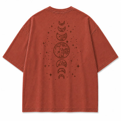 Moon Phase Alignment Celestial Graphic T-Shirt