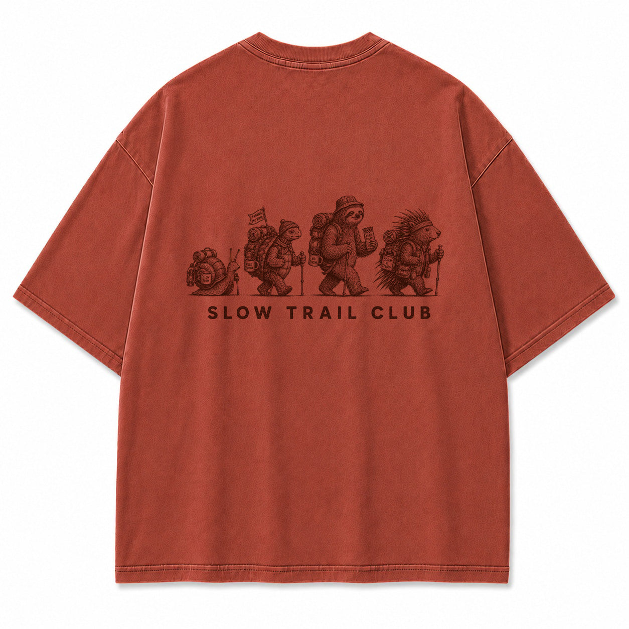 Slow Trail Club Woodland Hikers Graphic T-Shirt