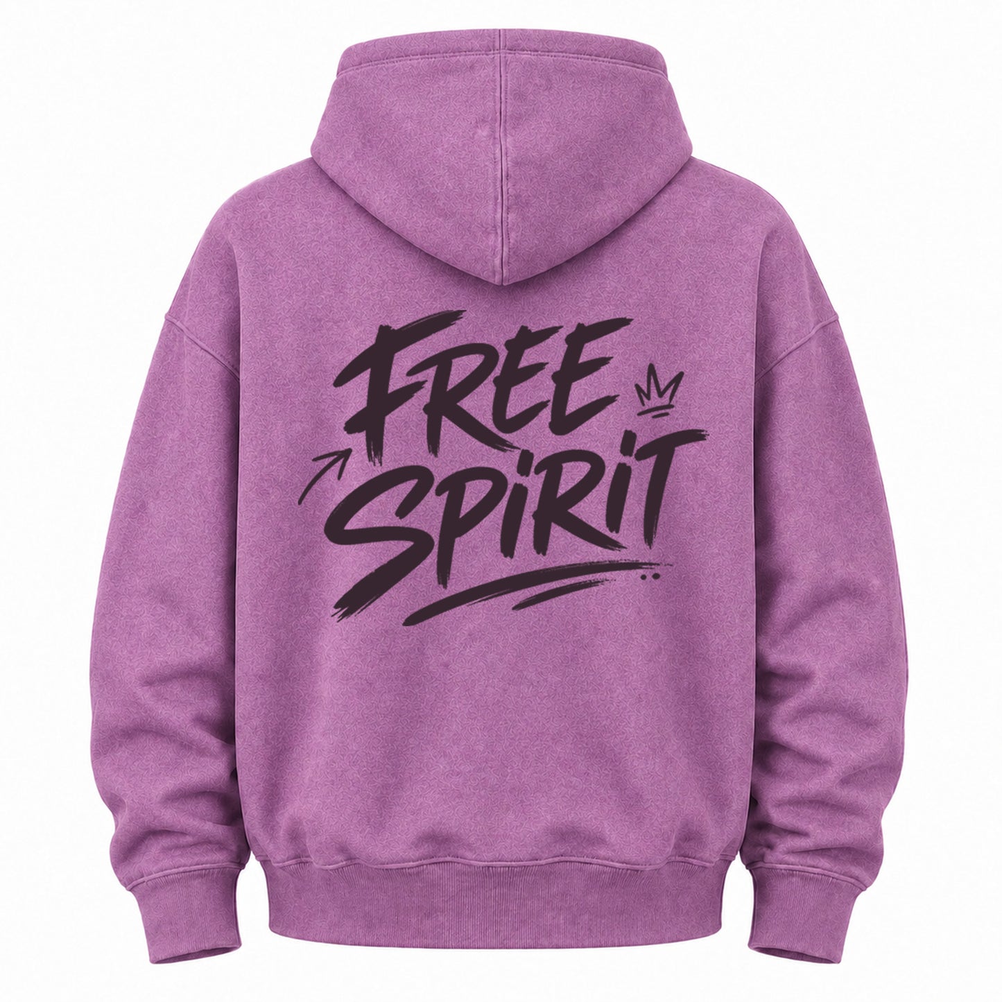 Free Spirit Brush Lettering Washed Hoodie