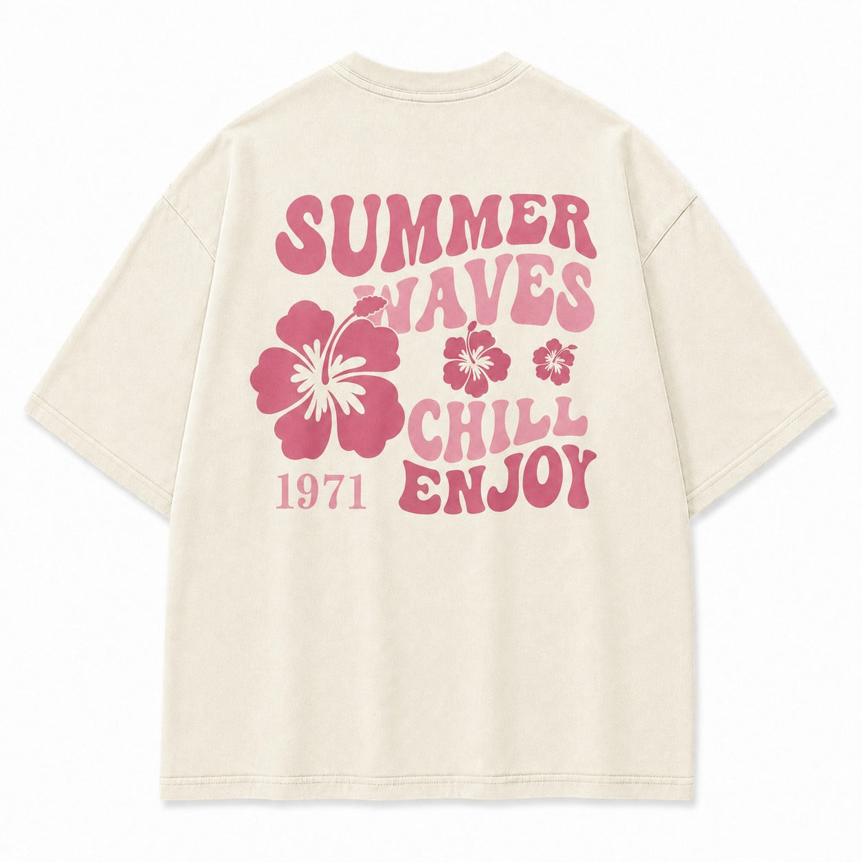 Summer Waves Chill Enjoy Washed Tee