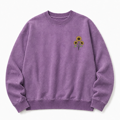 Bloom Where You Are Planted Washed Graphic Sweatshirt