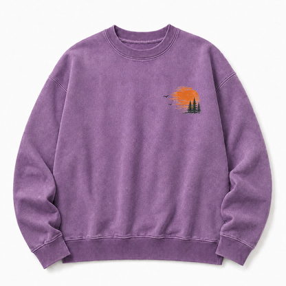 Somewhere Between Lost & Free Washed Back Graphic Sweatshirt