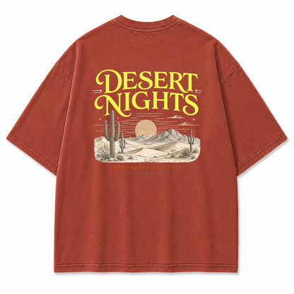 Cactus Dusk Desert Landscape Graphic T-Shirt