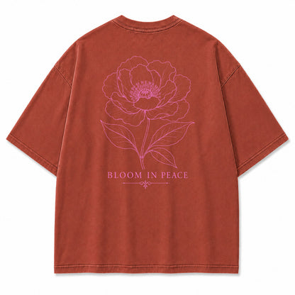 Bloom In Peace Floral Graphic T-Shirt