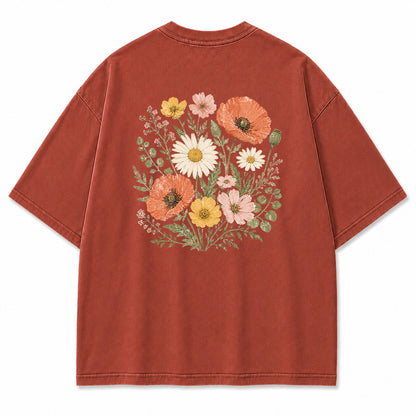 Wildflower Bouquet Graphic T-Shirt