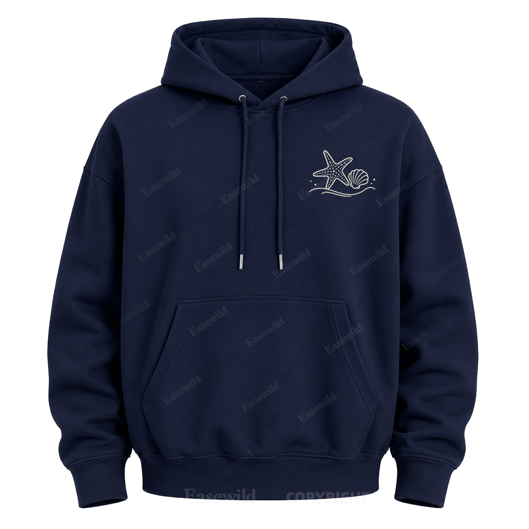 Ocean Breeze Wave Graphic Hoodie