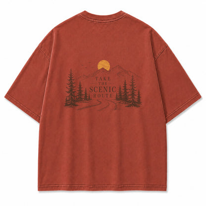 Take The Scenic Route Graphic T-Shirt
