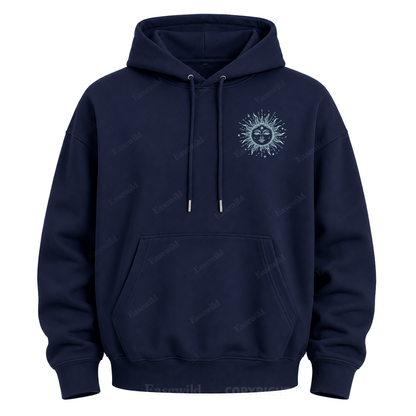 Sonne & Mond "Celestial Washed" Grafik-Kapuzenpullover