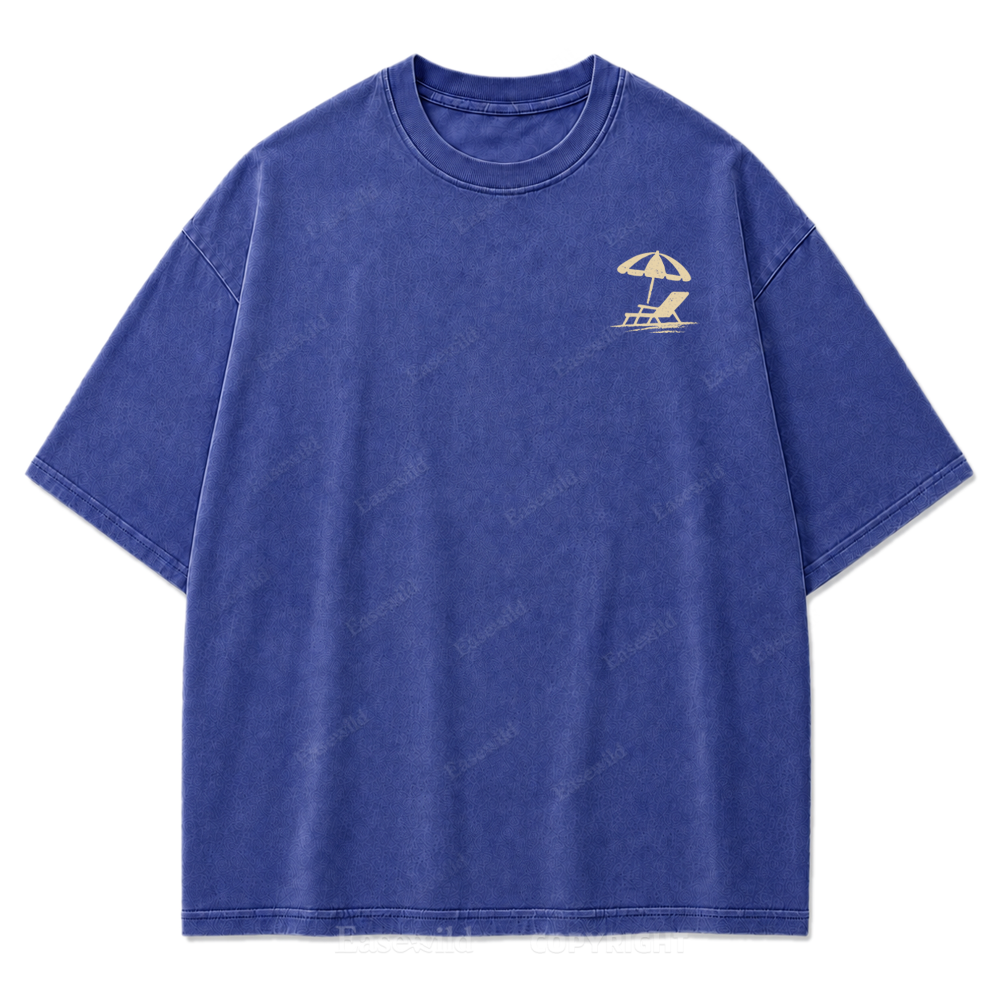 Summer Never Ends T-Shirt mit Strand-Print-Waschung