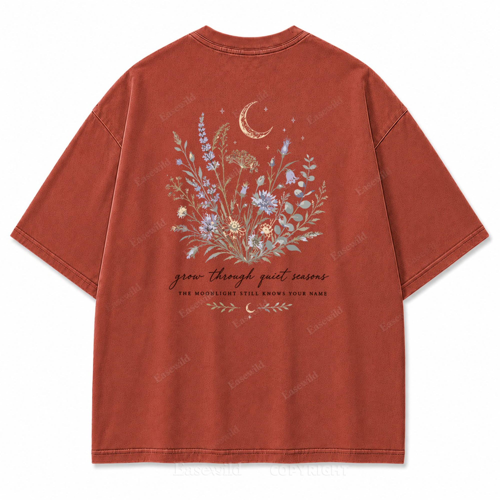 Grow Through Quiet Garden Washed Back Print Tee