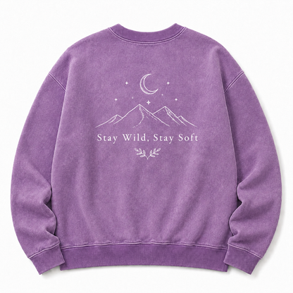 Stay Wild Stay Soft Washed Graphic Sweatshirt