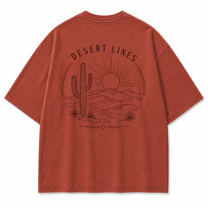 Desert Lines Minimal Graphic T-Shirt