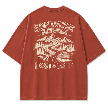 Somewhere Between Lost & Free Graphic T-Shirt