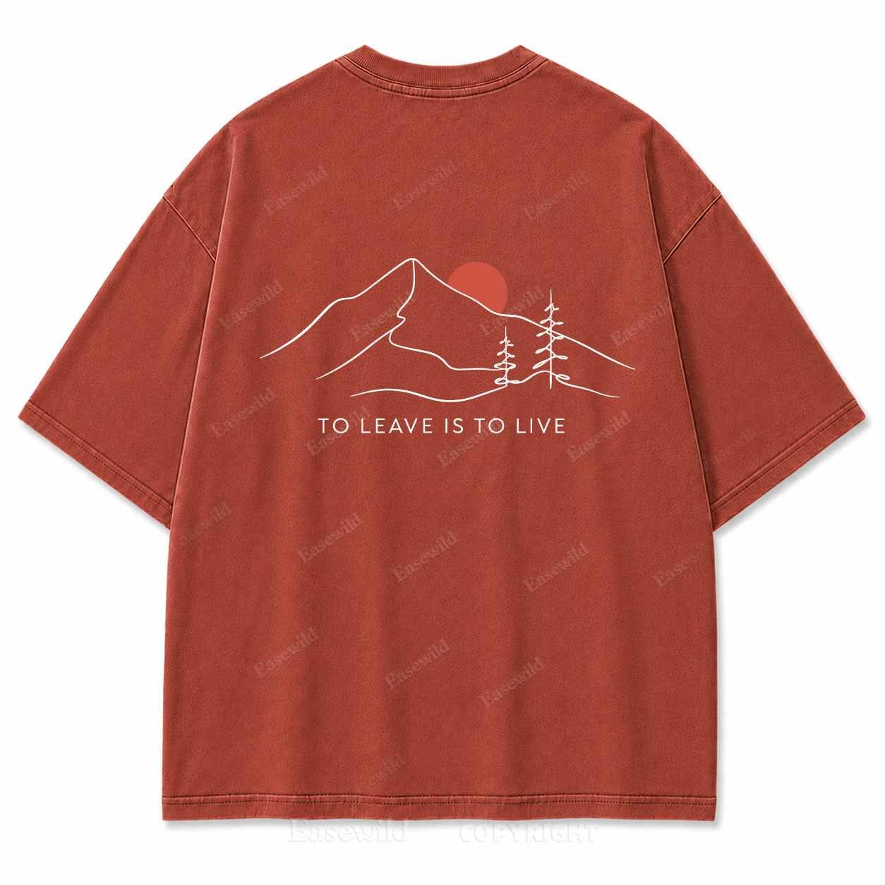 To Leave Is to Live Washed Back Print Tee