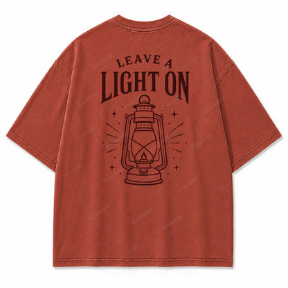 Leave A Light On Graphic Back Print Tee