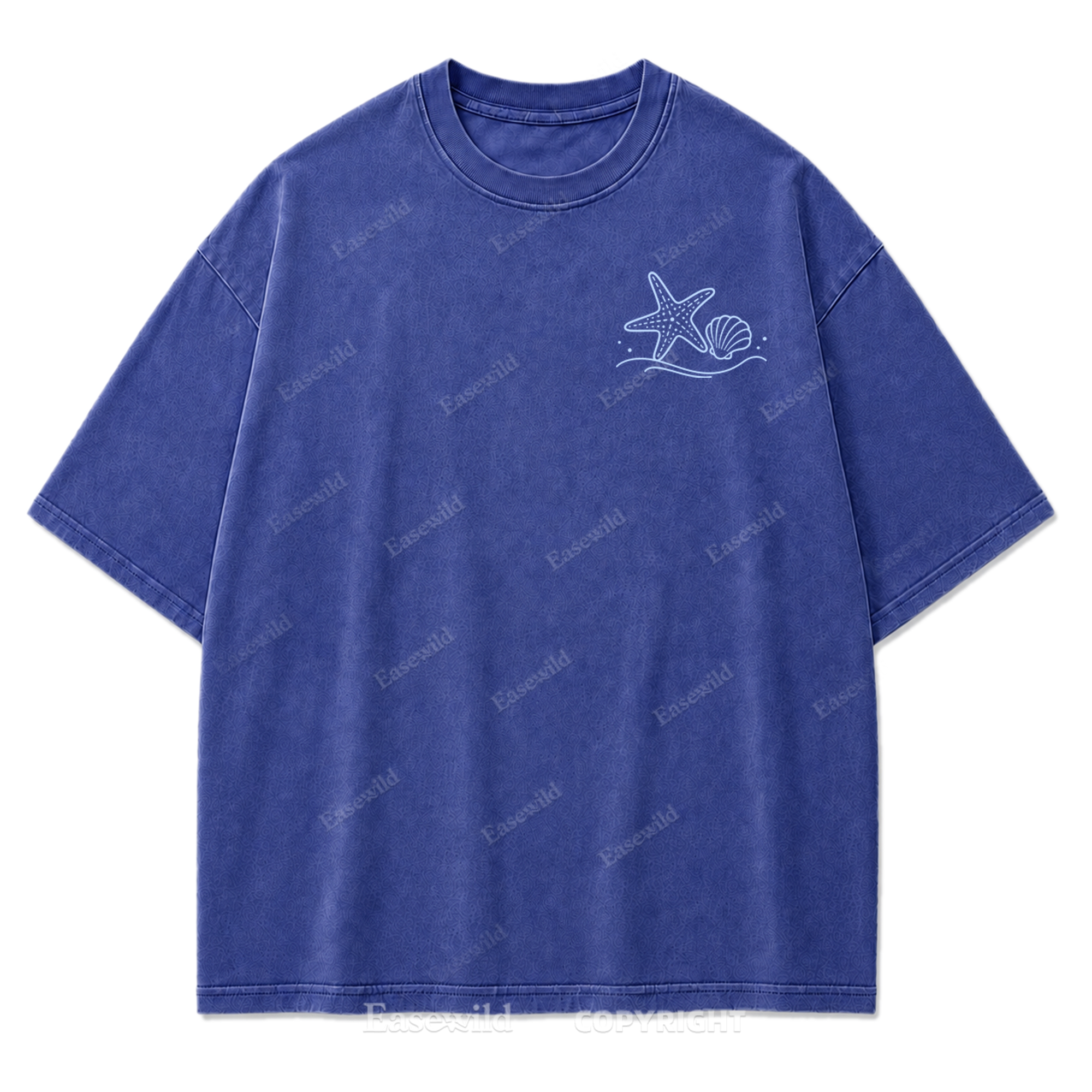 Ocean Breeze Ride The Flow Graphic Washed T-Shirt