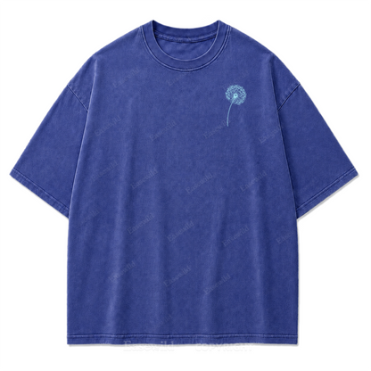 Drifting Wishes Dandelion Washed Print Tee