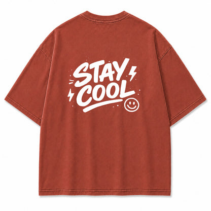 Stay Cool Smiley Graphic T-Shirt