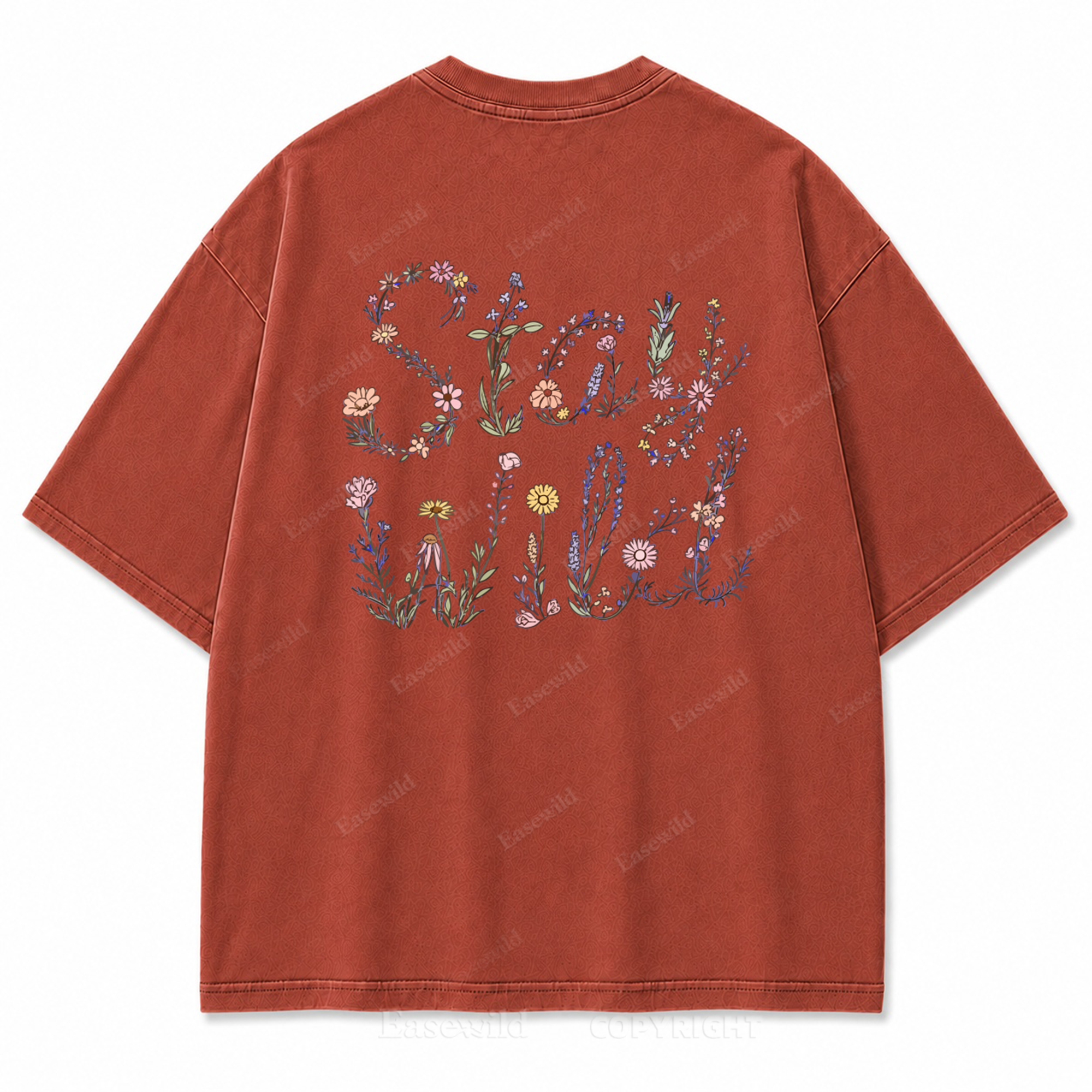 Grow Wild Floral Washed Back Print Tee