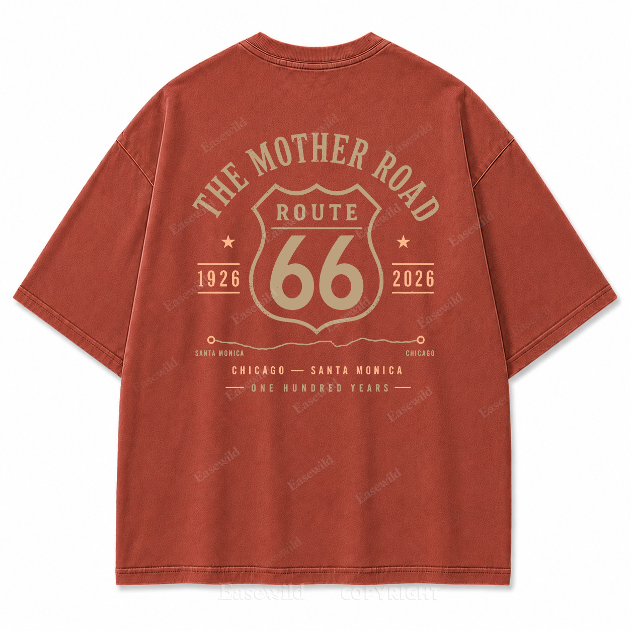 The Mother Road Centennial Washed Back Print Tee