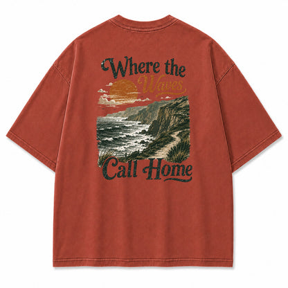 Where the Waves Call Home Graphic T-Shirt