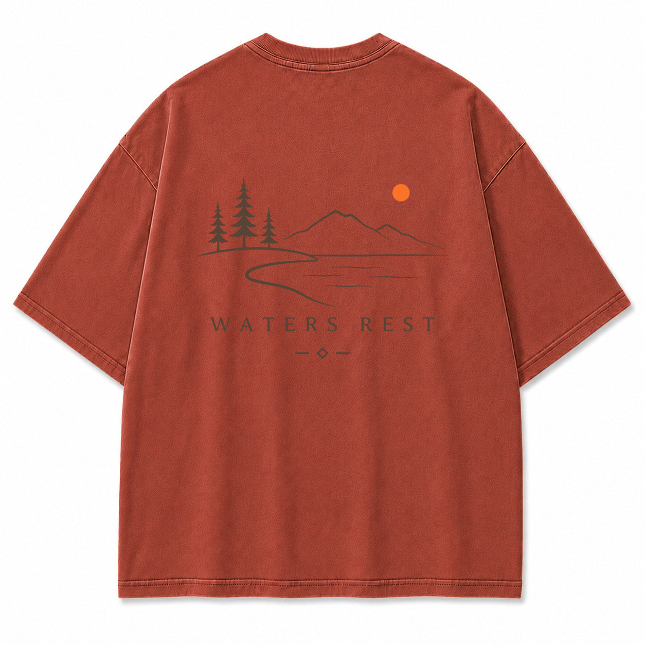 Waters Rest Mountain Lake Graphic T-Shirt
