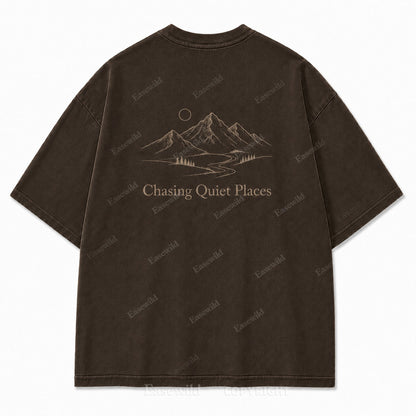 For Slow Evenings Under Open Skies Minimalist Campfire Tee