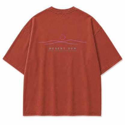 Desert Sun Minimal Horizon Graphic T-Shirt
