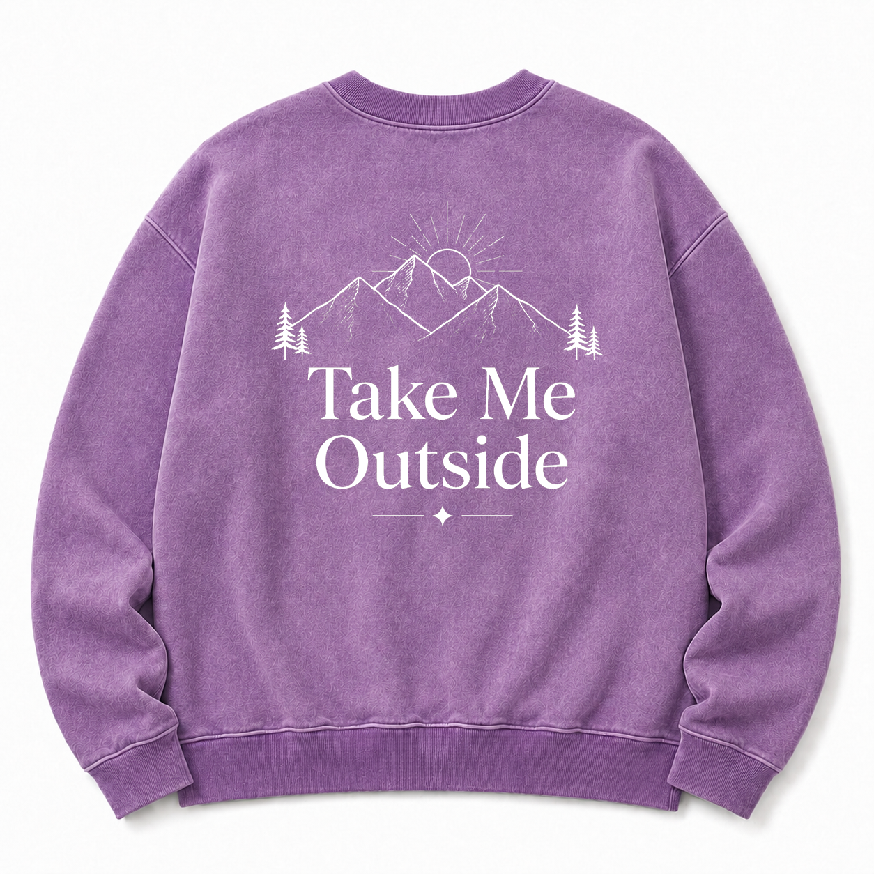 Take Me Outside Washed Grafik-Sweatshirt