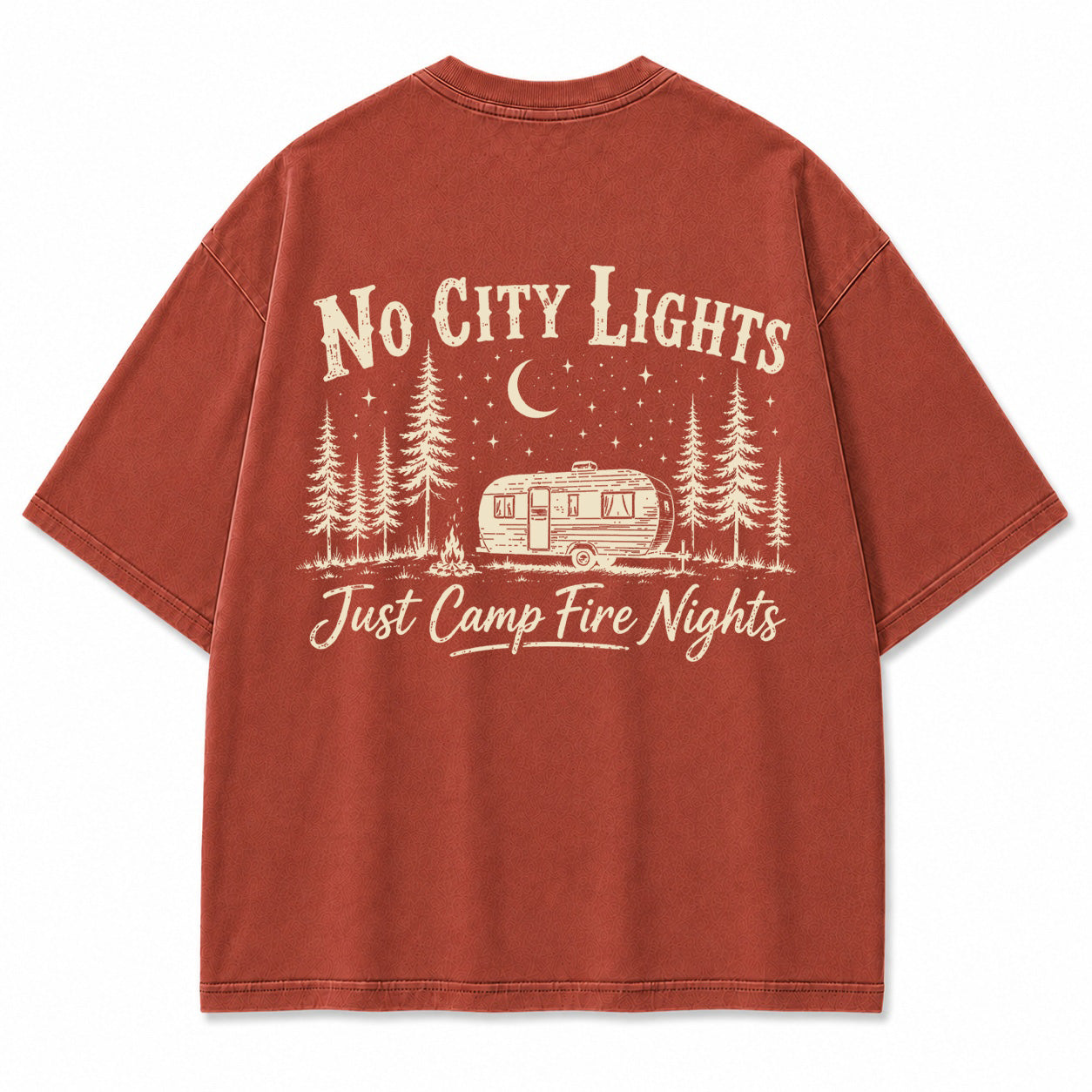 No City Lights Campfire Graphic T-Shirt