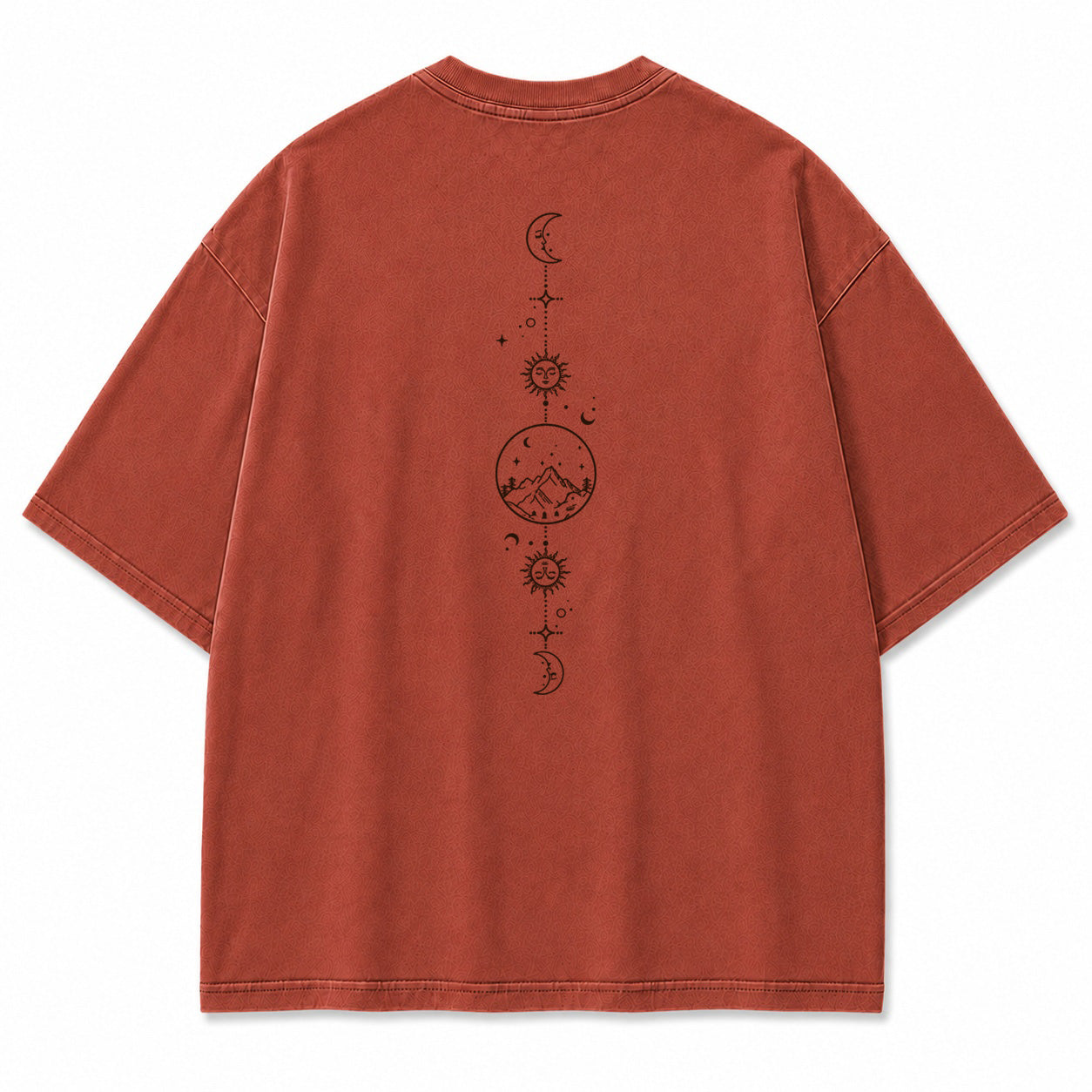 Celestial Balance Mountain Moon Graphic T-Shirt
