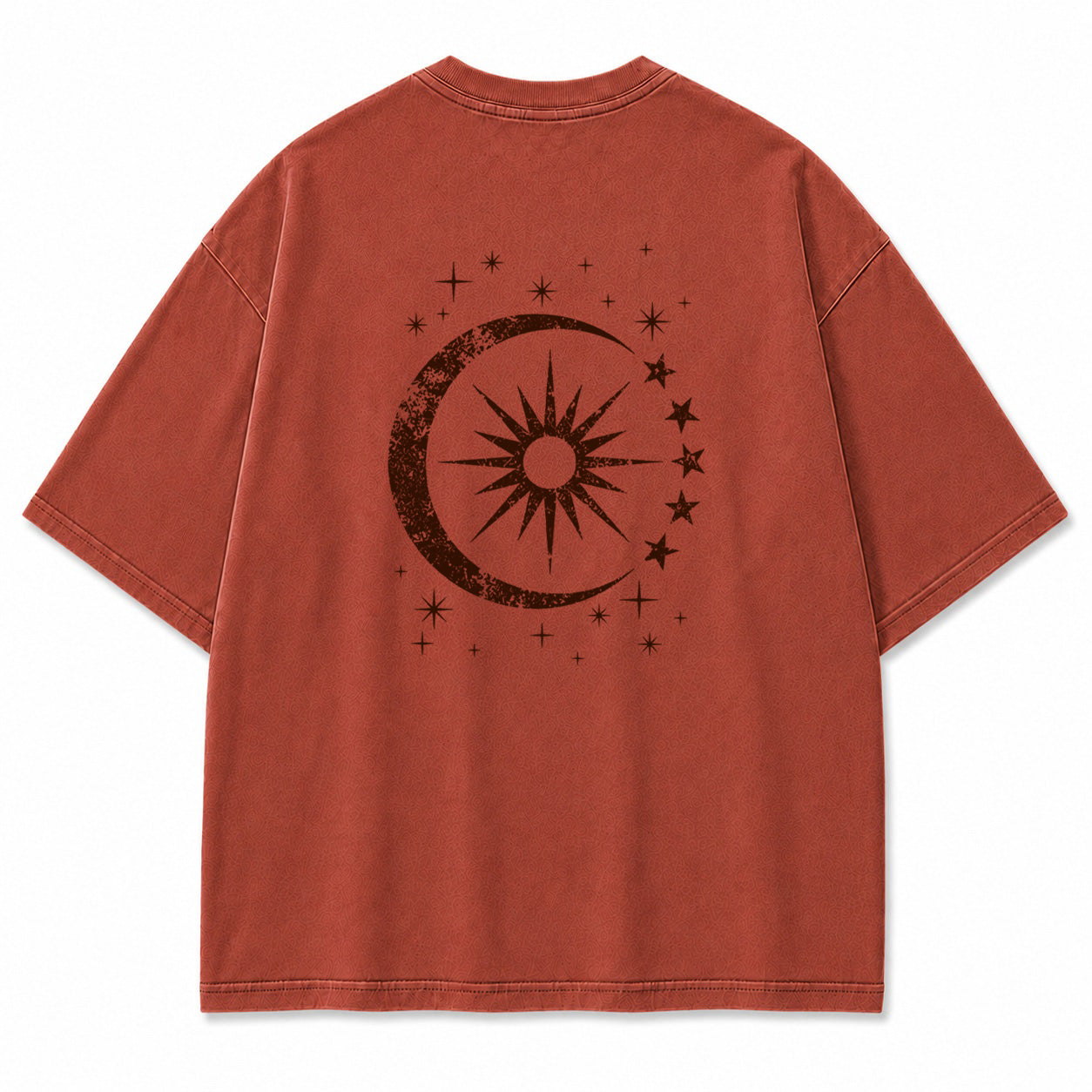 Cosmic Crescent Sunburst Graphic T-Shirt