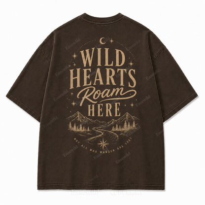 Where Wild Hearts Roam Mountain Graphic Tee