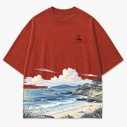 Seabreeze Cove Coastal Graphic T-Shirt